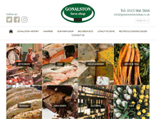 Tablet Screenshot of gonalstonfarmshop.co.uk